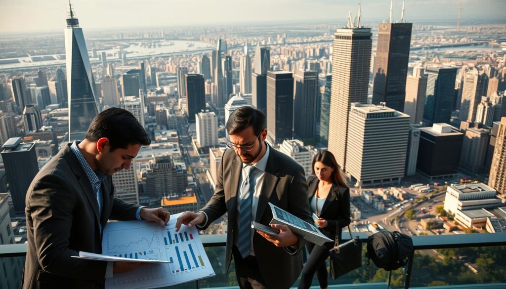 A sprawling cityscape, with towering skyscrapers and bustling streets, serves as the backdrop for a strategic investment plan. In the foreground, a team of financial analysts pore over charts and graphs, their expressions intense as they meticulously plan their next move. The scene is bathed in a warm, golden light, conveying a sense of prosperity and opportunity. In the middle ground, investors in suits stride purposefully, their gazes fixed on their digital devices as they monitor the ever-changing market. The overall atmosphere is one of careful deliberation, with the city's infrastructure and the human elements working in harmony to create a dynamic, thriving investment landscape. A sprawling cityscape, with towering skyscrapers and bustling streets, serves as the backdrop for a strategic investment plan. In the foreground, a team of financial analysts pore over charts and graphs, their expressions intense as they meticulously plan their next move. The scene is bathed in a warm, golden light, conveying a sense of prosperity and opportunity. In the middle ground, investors in suits stride purposefully, their gazes fixed on their digital devices as they monitor the ever-changing market. The overall atmosphere is one of careful deliberation, with the city's infrastructure and the human elements working in harmony to create a dynamic, thriving investment landscape.