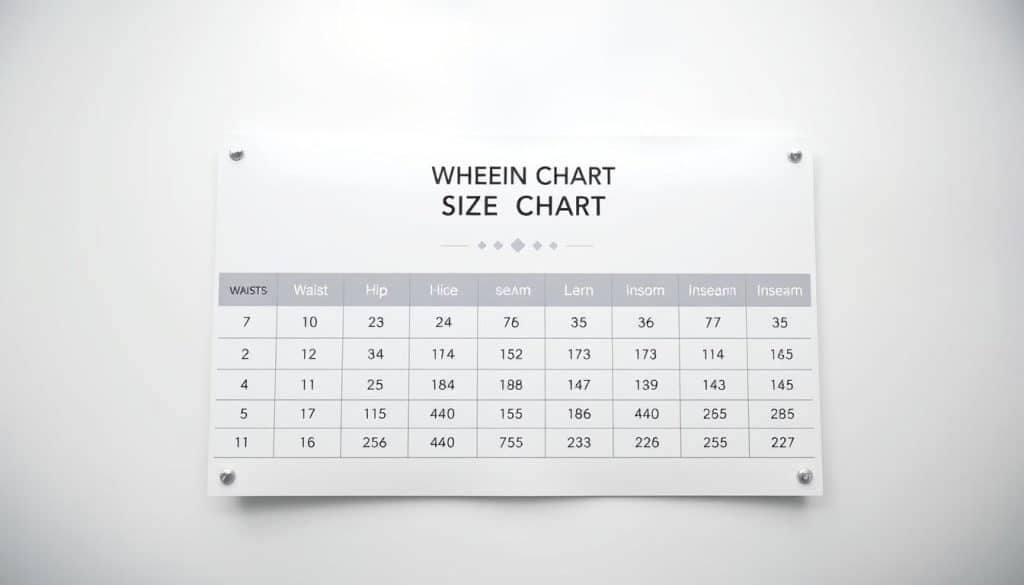 SHEIN size chart