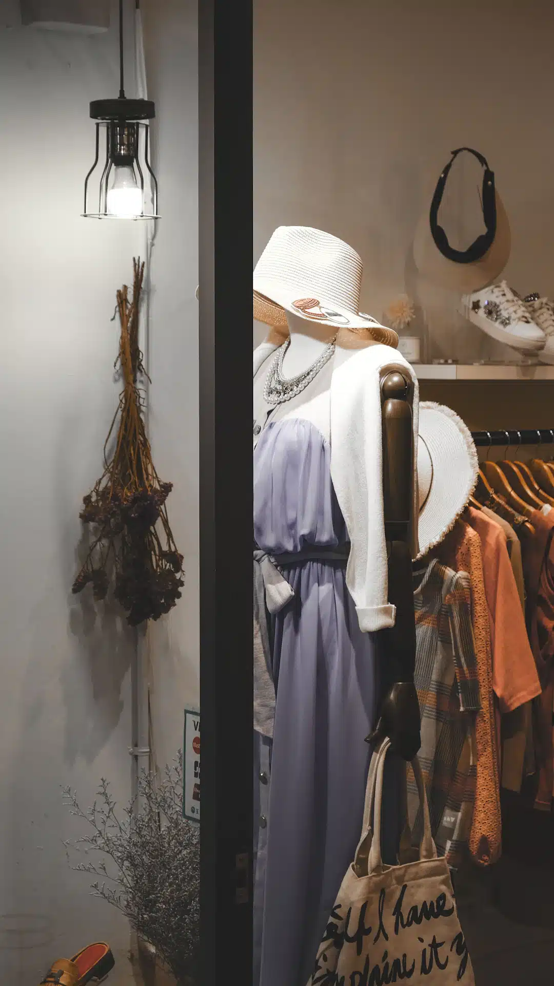 assorted clothes on organize